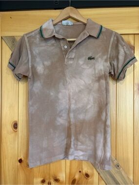Lacoste Pinkish Brown Polo with Green Crocodile Logo